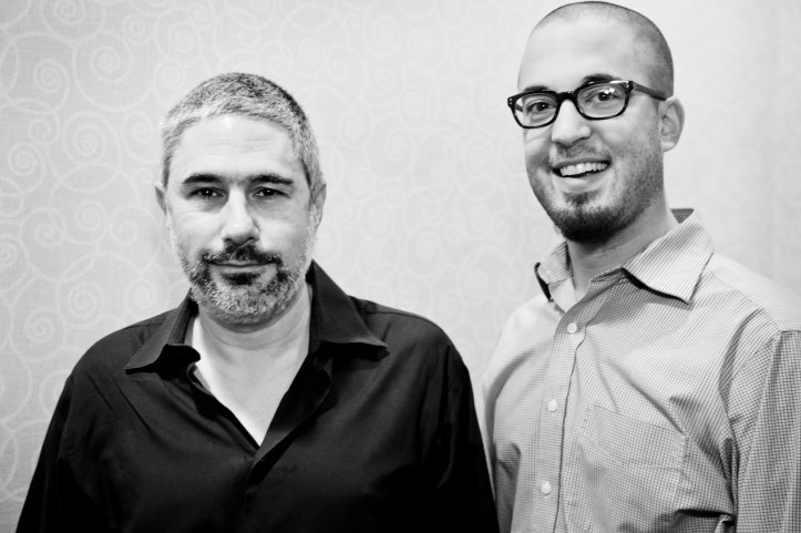 Jean-Michel and I at the Blujazz Productions showcase of the Moutin Brothers Reunion Band during the 2013 APAP-NYC conference (Photograph by Matthew Lomanno)