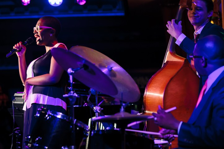 Cécile McLorin Salvant, Paul Sikivie, and Rodney Green. Photograph by Matthew Lomanno.