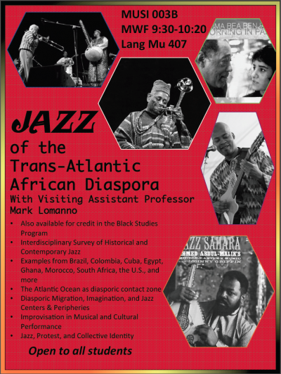 MUSI 003B - Jazz of the Trans-Atlantic African Diaspora